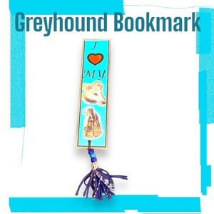 Handmade Bookmark I love my greyhound